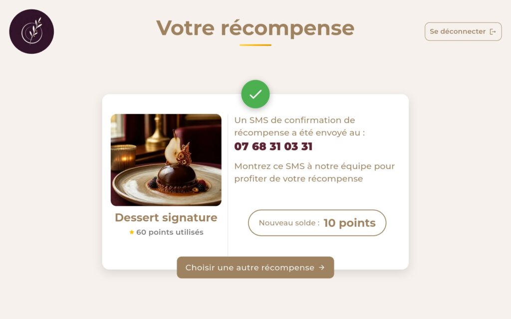Myfidely récompenses